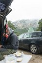 Počasí se ani další ráno nelepší, v noci i nad ránem opět pršelo. Ale risknem to a podíváme se zase do stěny. : fenek, hohe wand, lezení, miguel, rakousko